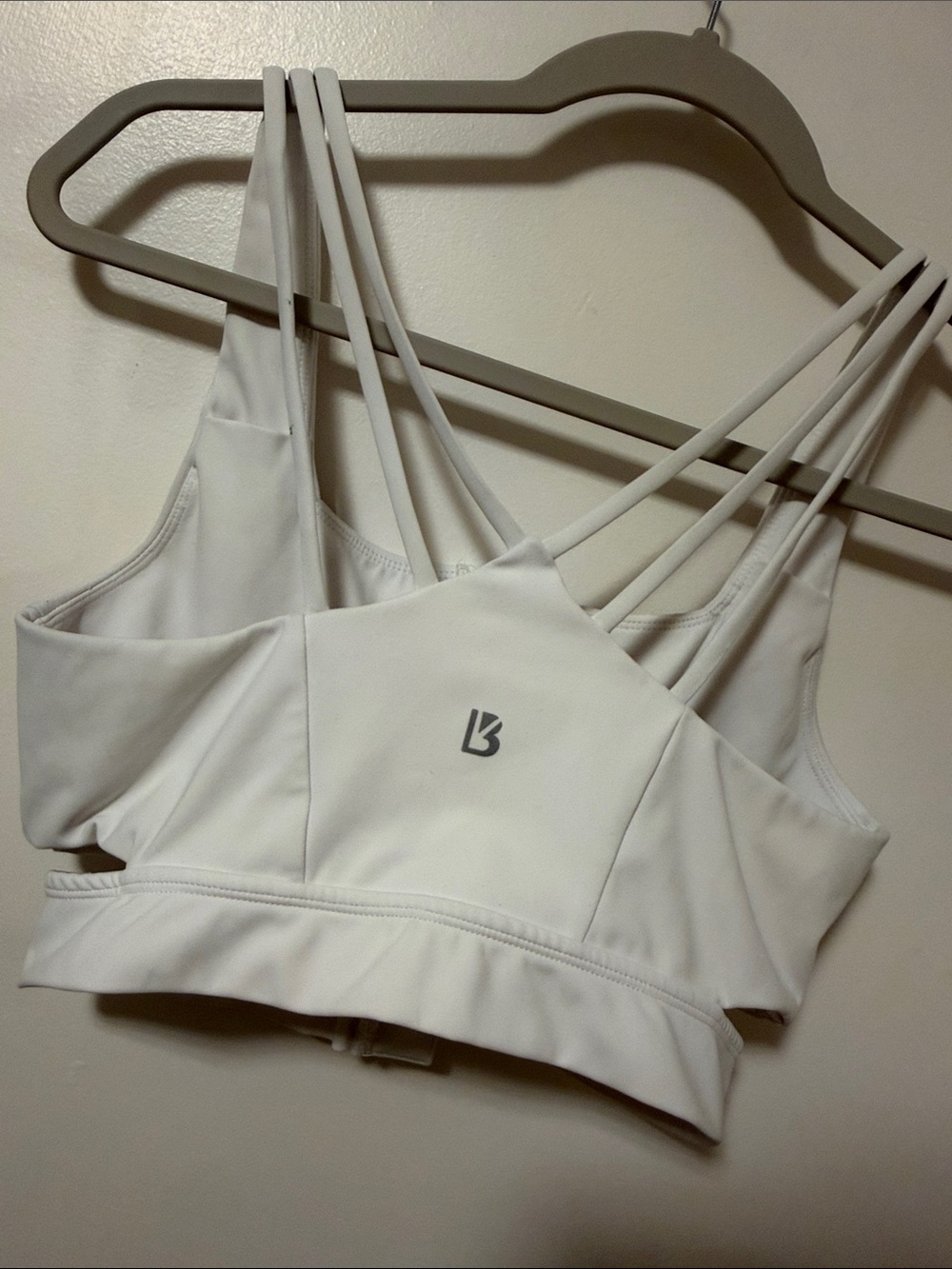 BUFFBUNNY Collection White Strappy Zipper-Front Sports Bra